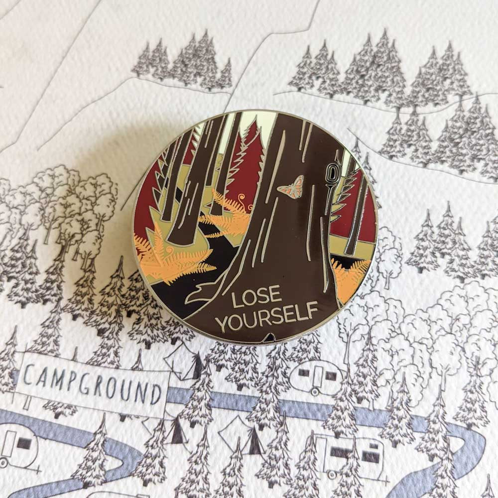 Lose Yourself hard enamel pin (autumn afternoon colorway)