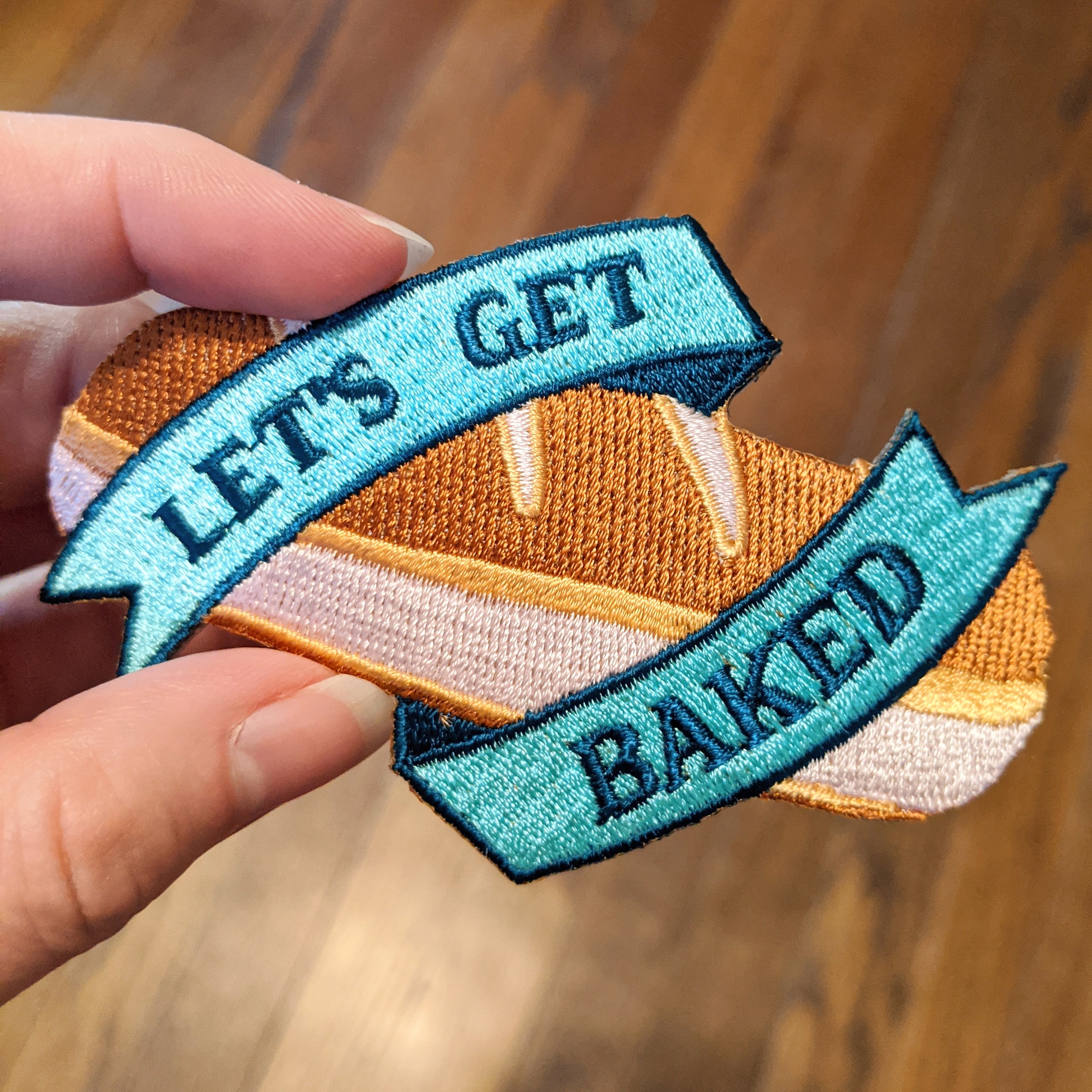 Let's Get Baked iron-on patch
