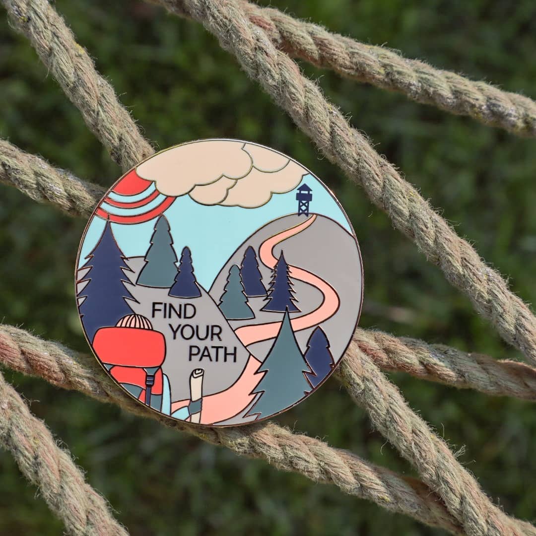 Find Your Path hard enamel pin (vintage colorway)