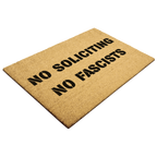No_Soliciting_No_Fascists_coir_doormat_Outdoor_Mat_Angle_Mockup.png