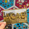 ACAB iron-on patch (harvest gold version)