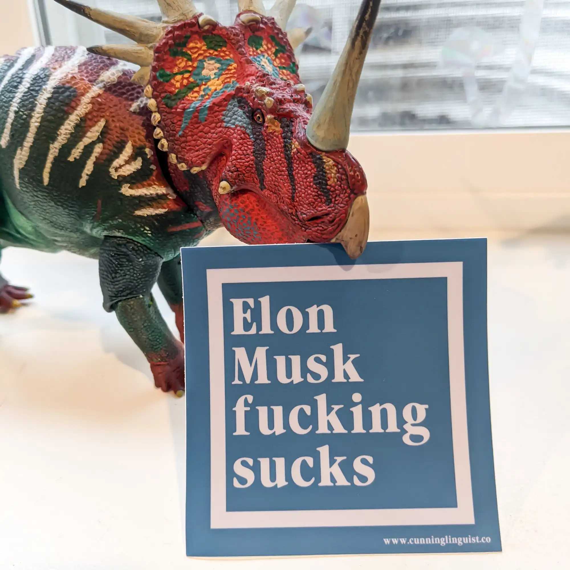 Elon Sucks sticker