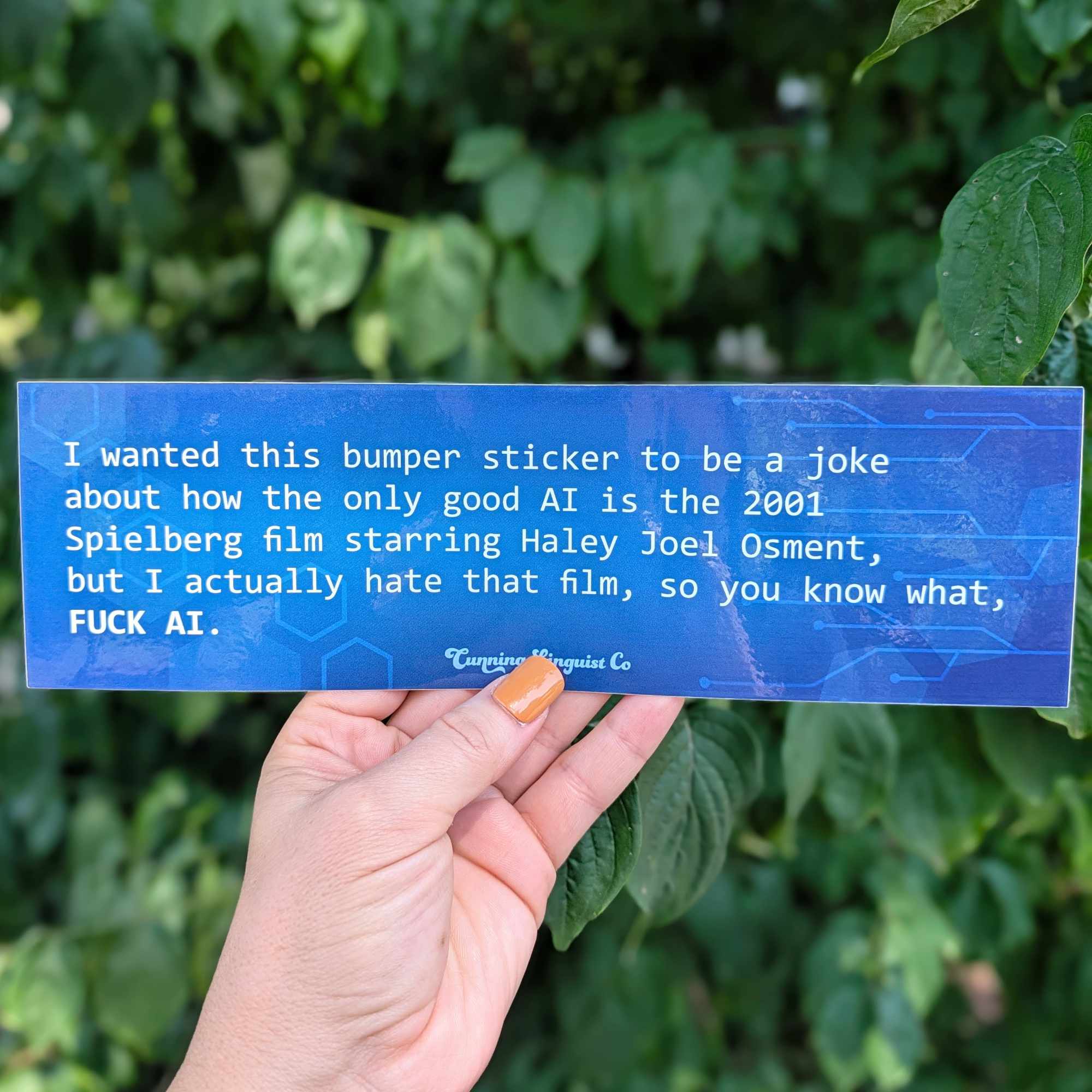Fuck AI bumper sticker