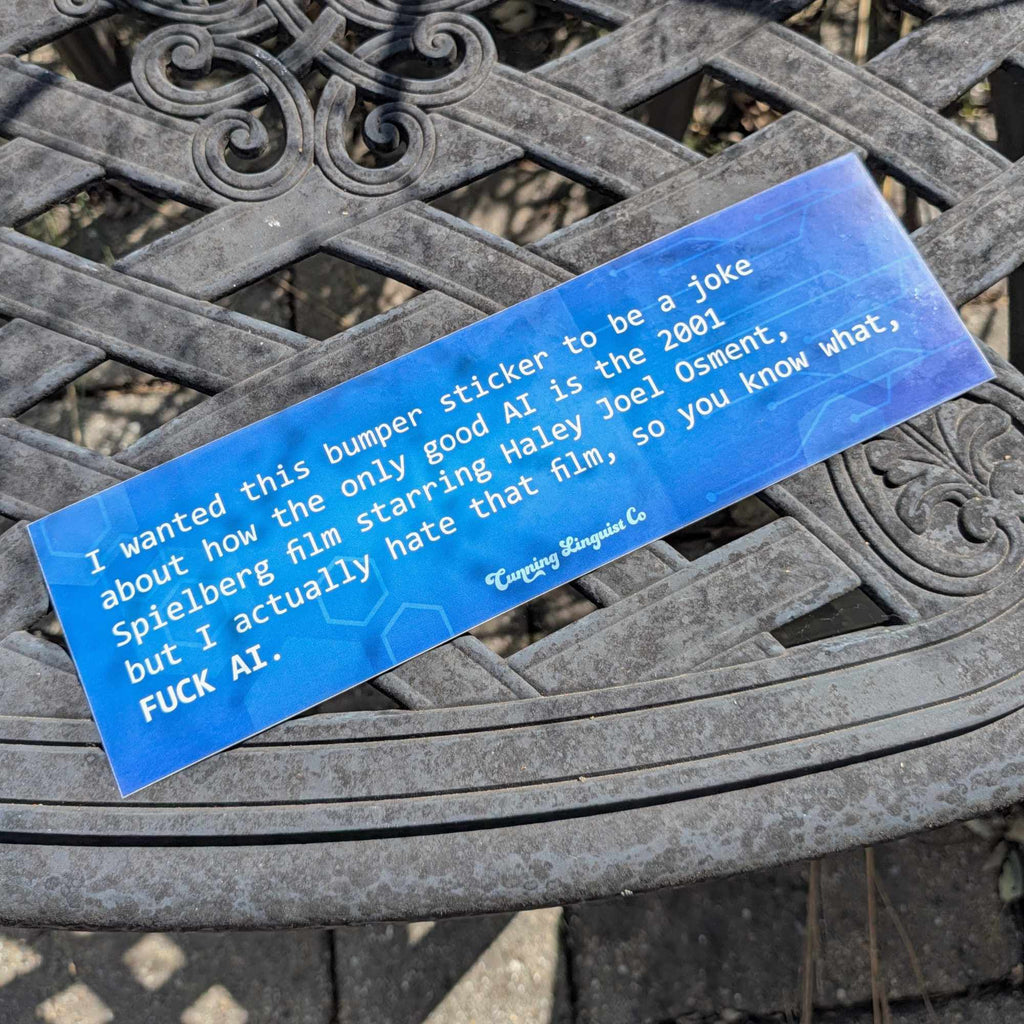 Fuck AI bumper sticker