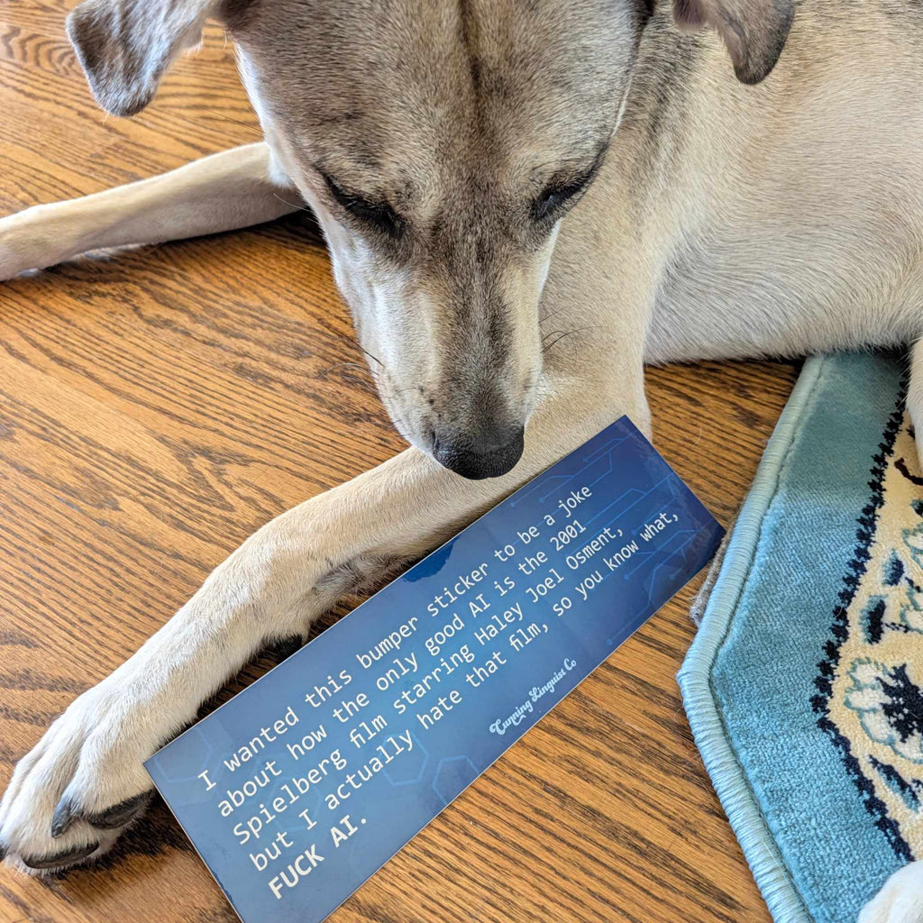 Fuck AI bumper sticker