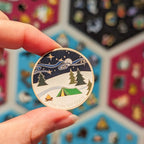 Fine On My Own wooden pin (wonderland version)