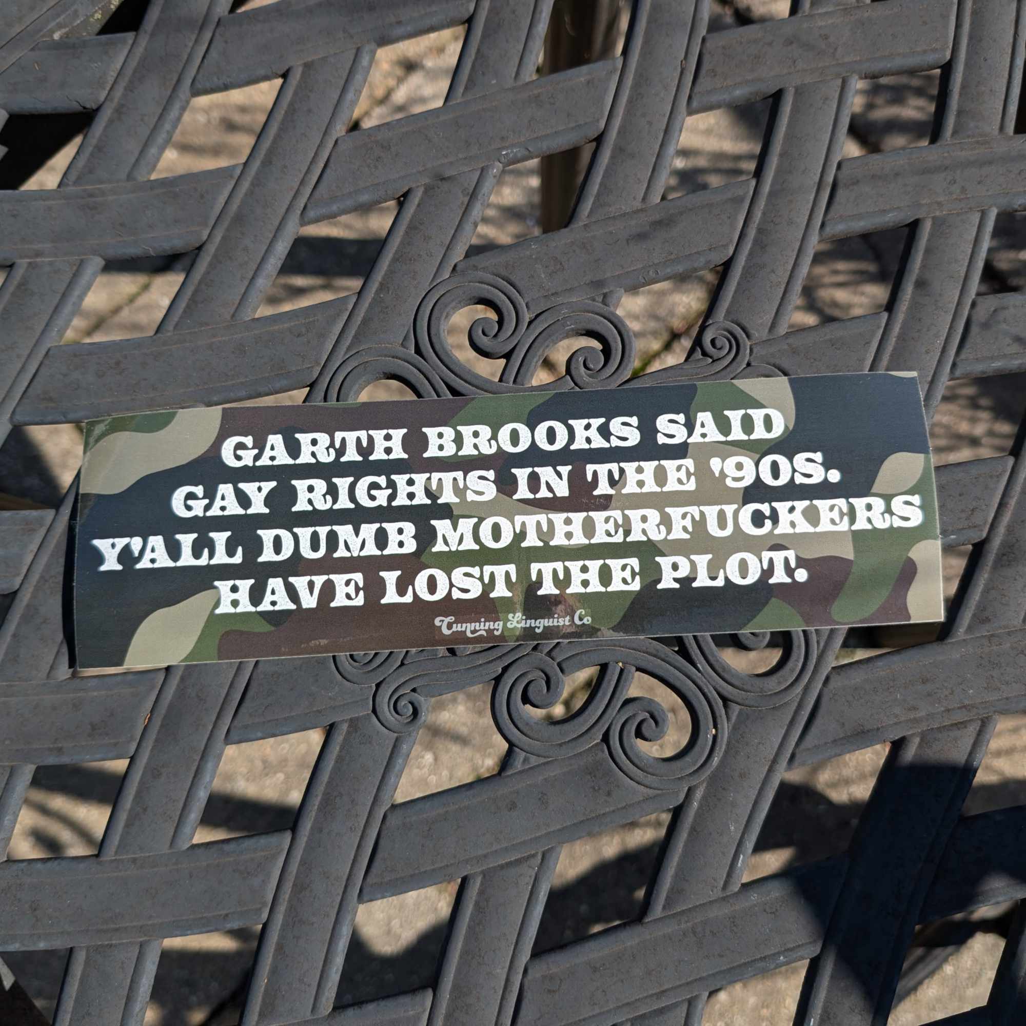 Garth Brooks Said Gay Rights bumper sticker