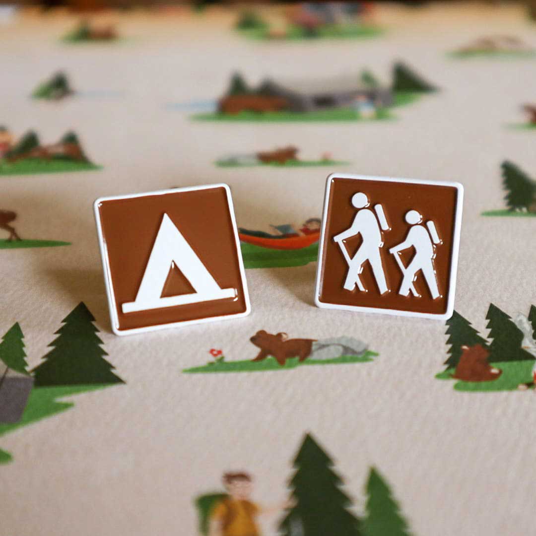 Let's Go Outside soft enamel pin set (classic colorway)