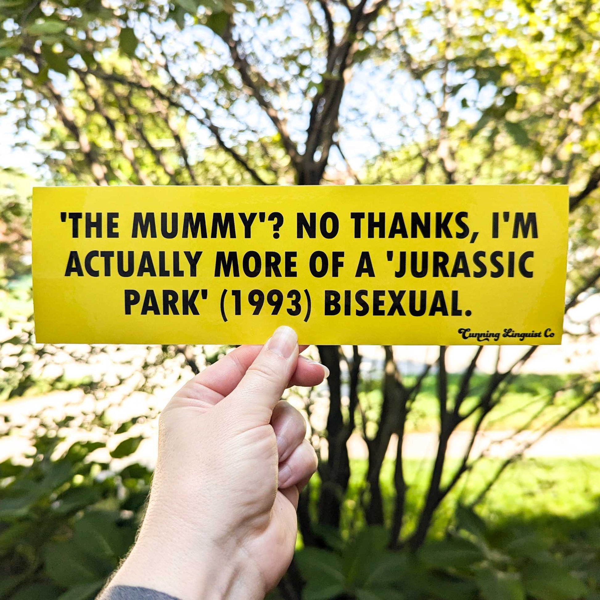 Jurassic Park Bisexual bumper sticker