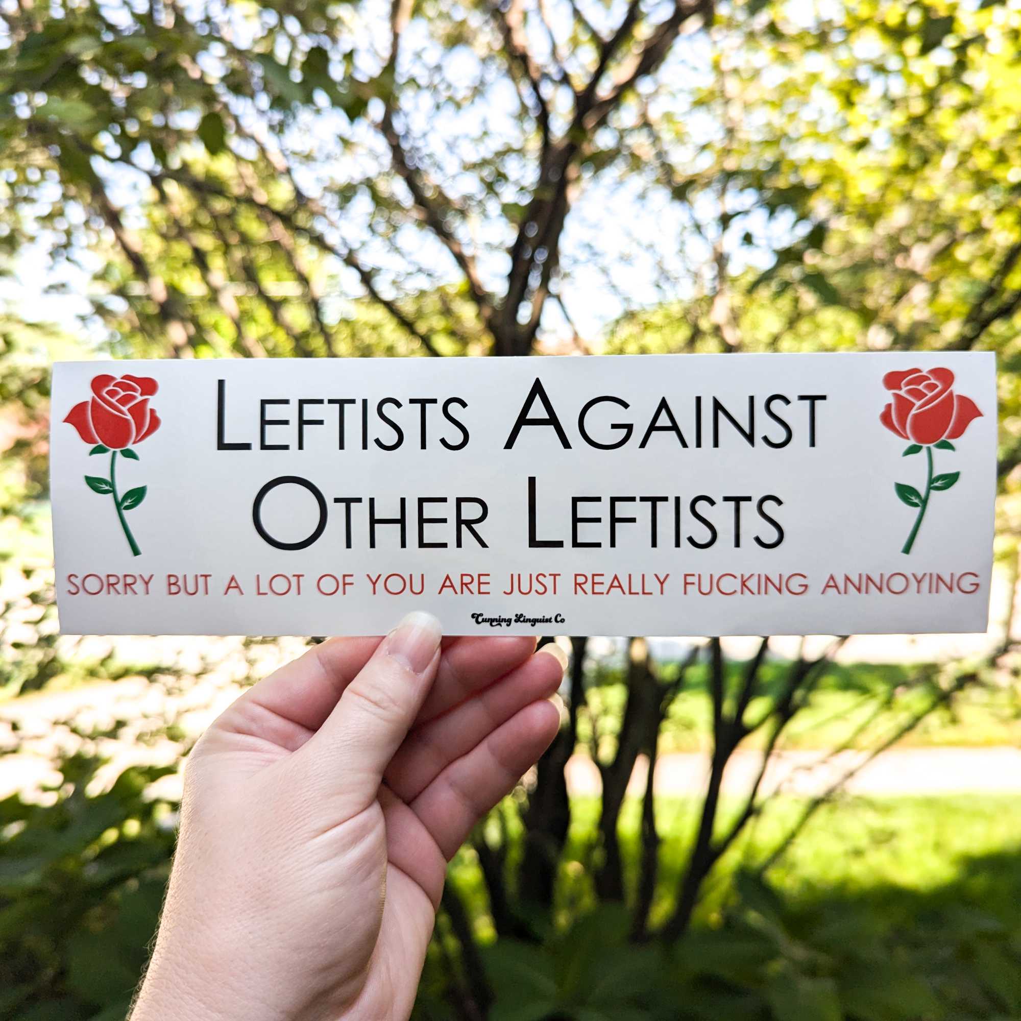 Leftists Against Other Leftists bumper sticker