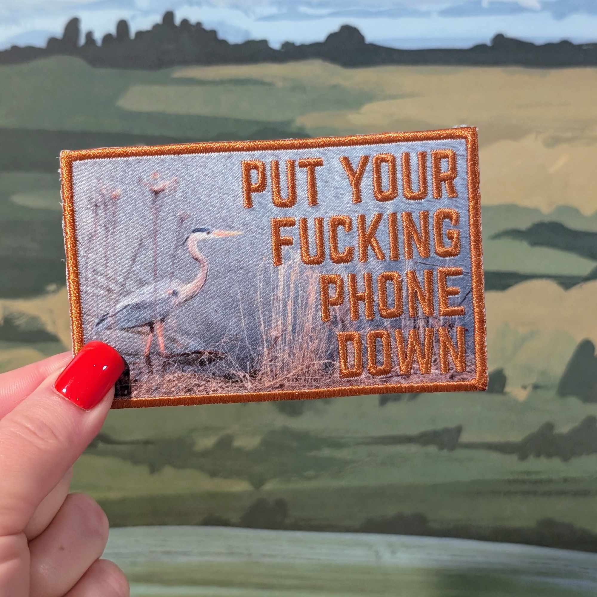 Put Your Fucking Phone Down iron-on patch