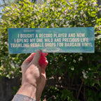 Bargain Vinyl bumper sticker