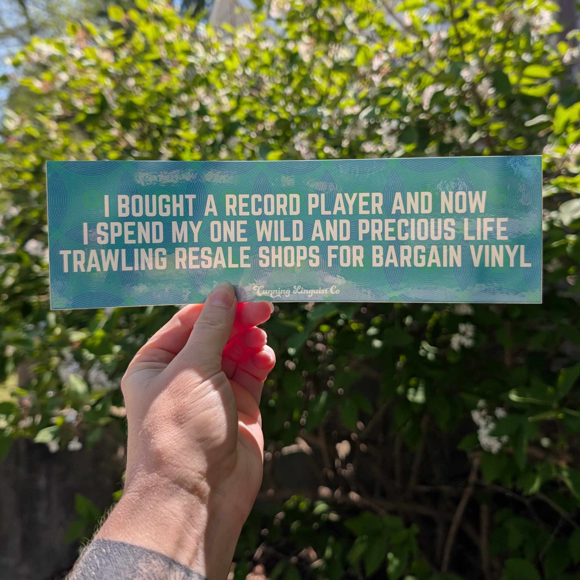 Bargain Vinyl bumper sticker