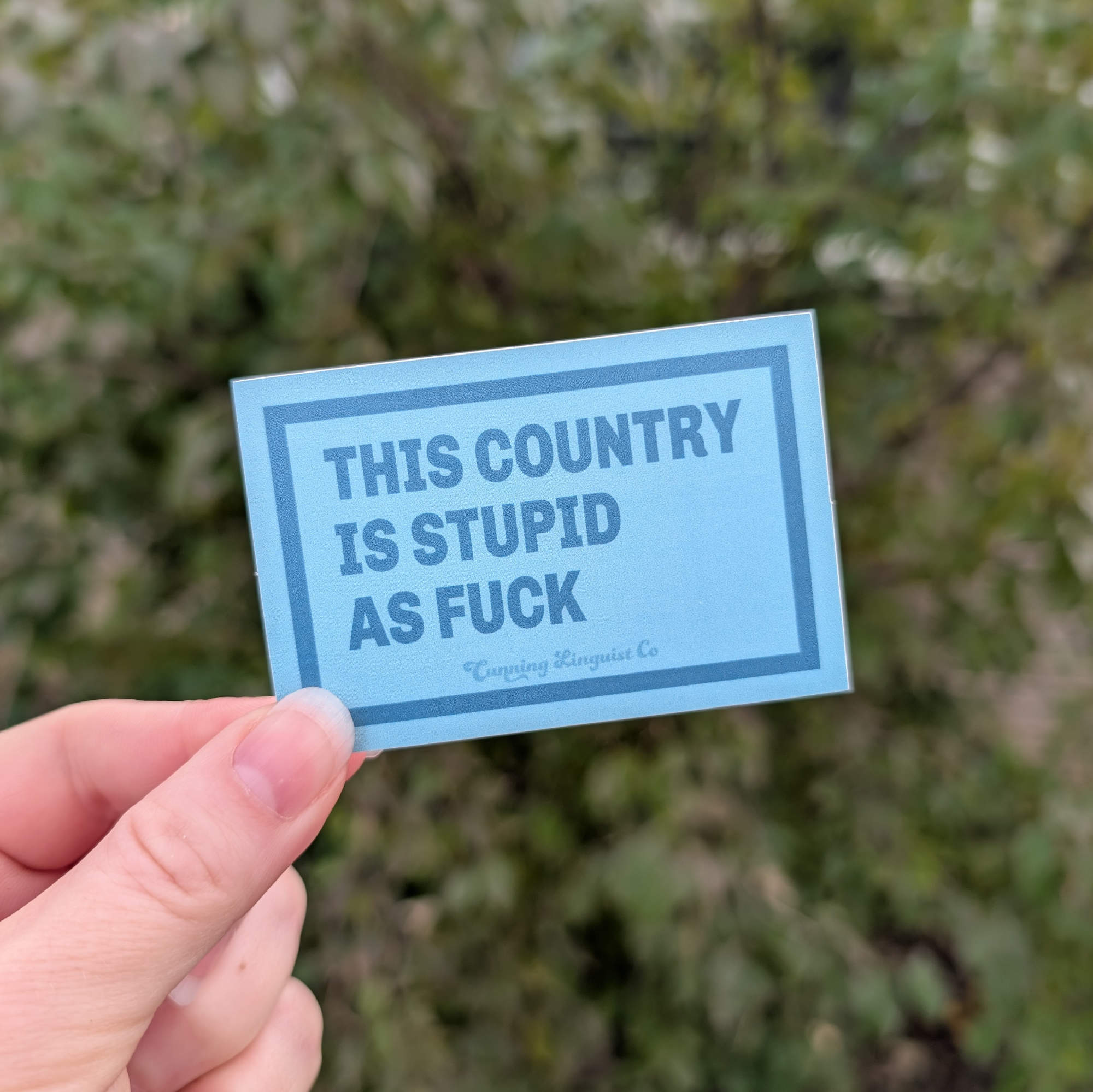 Stupid Country sticker