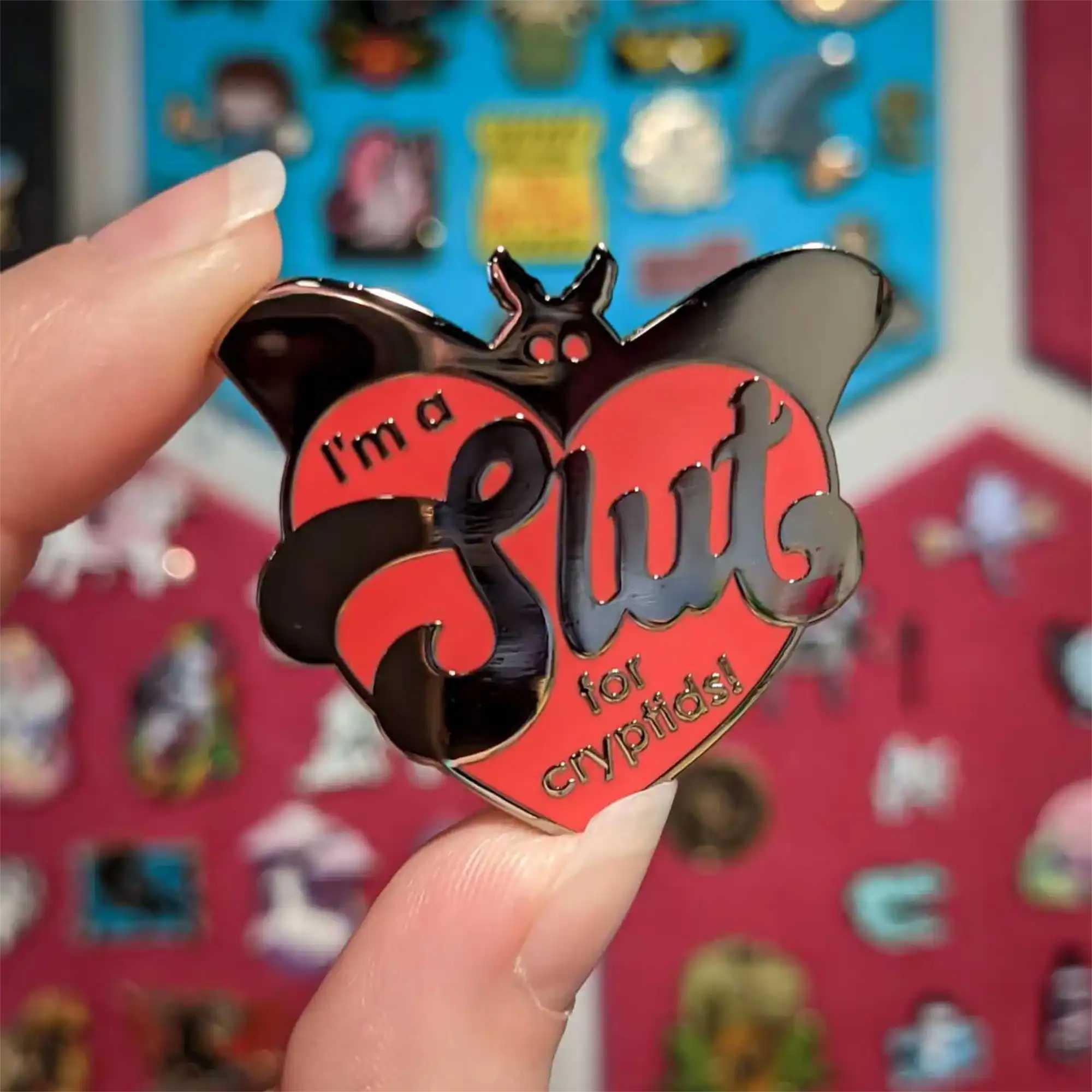 Slut For Cryptids hard enamel pin