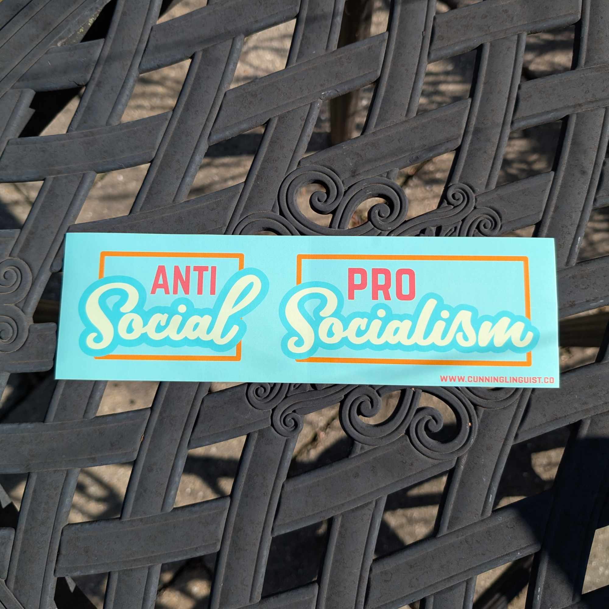 Antisocial/Pro-Socialism bumper sticker