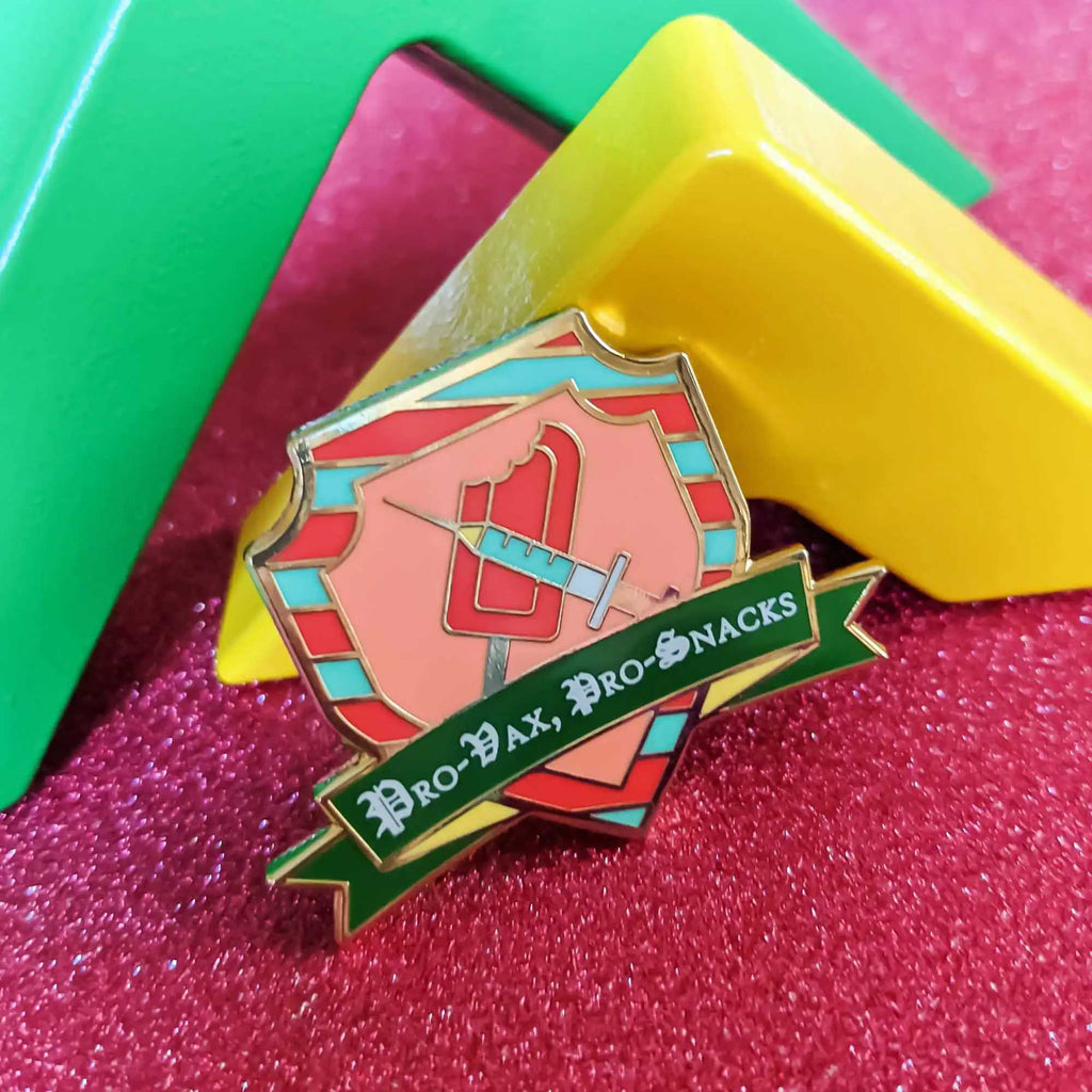Vax & Snacks hard enamel pin (Ate Too Much Watermelon version)