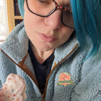 Vax & Snacks hard enamel pin (Ate Too Much Watermelon version)