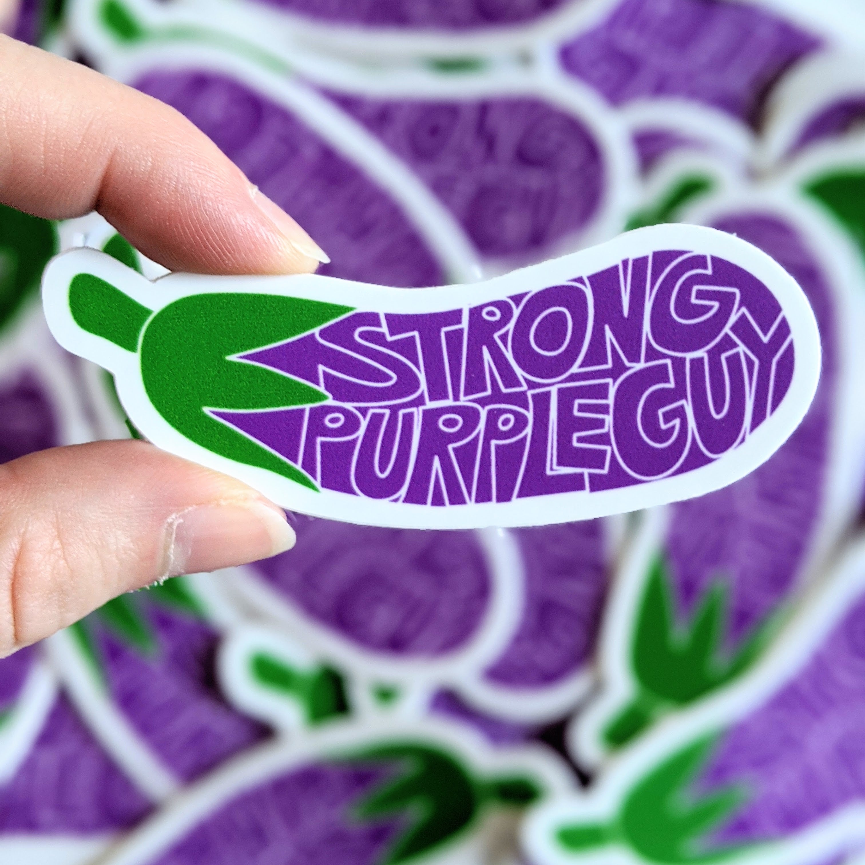 Strong Purple Guy sticker