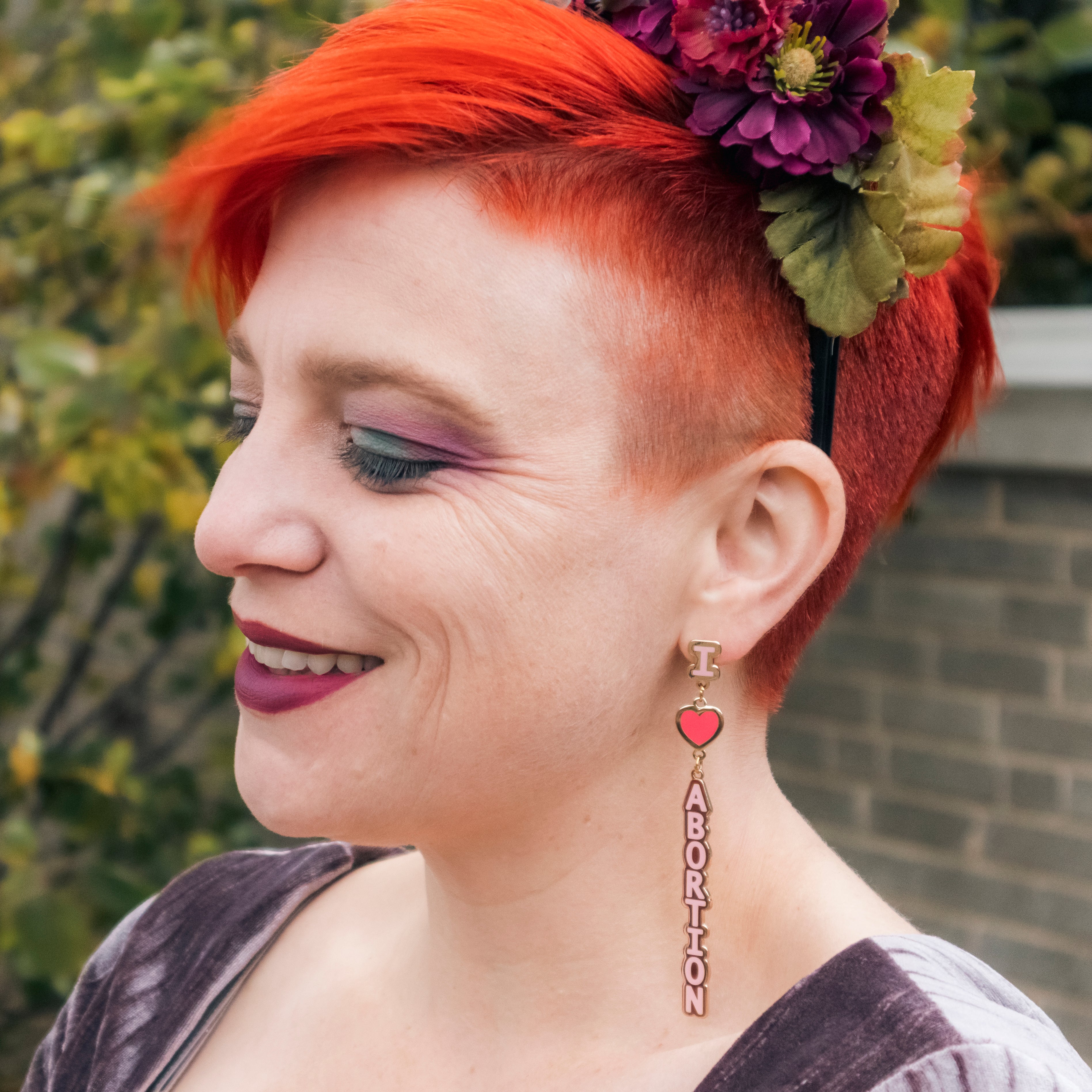 I Heart Abortion earrings