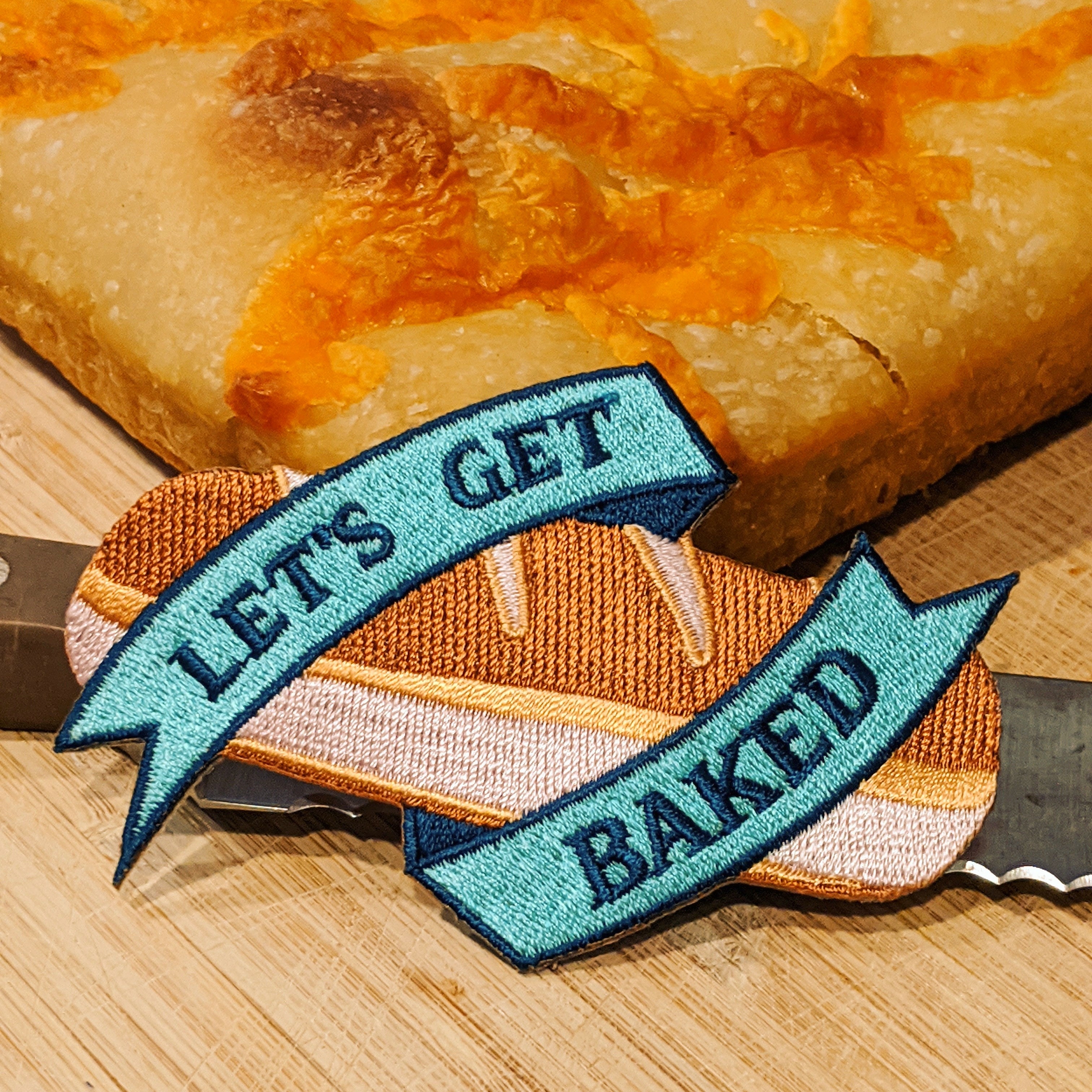 Let's Get Baked iron-on patch