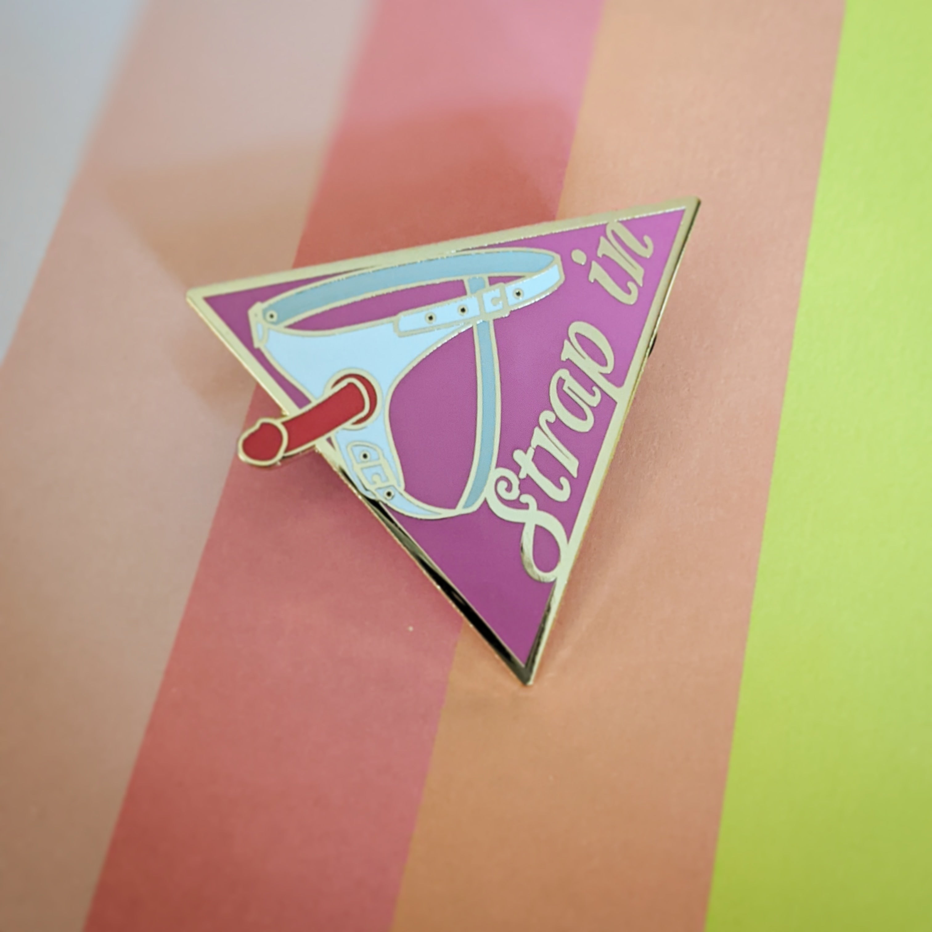 Harness hard enamel pin