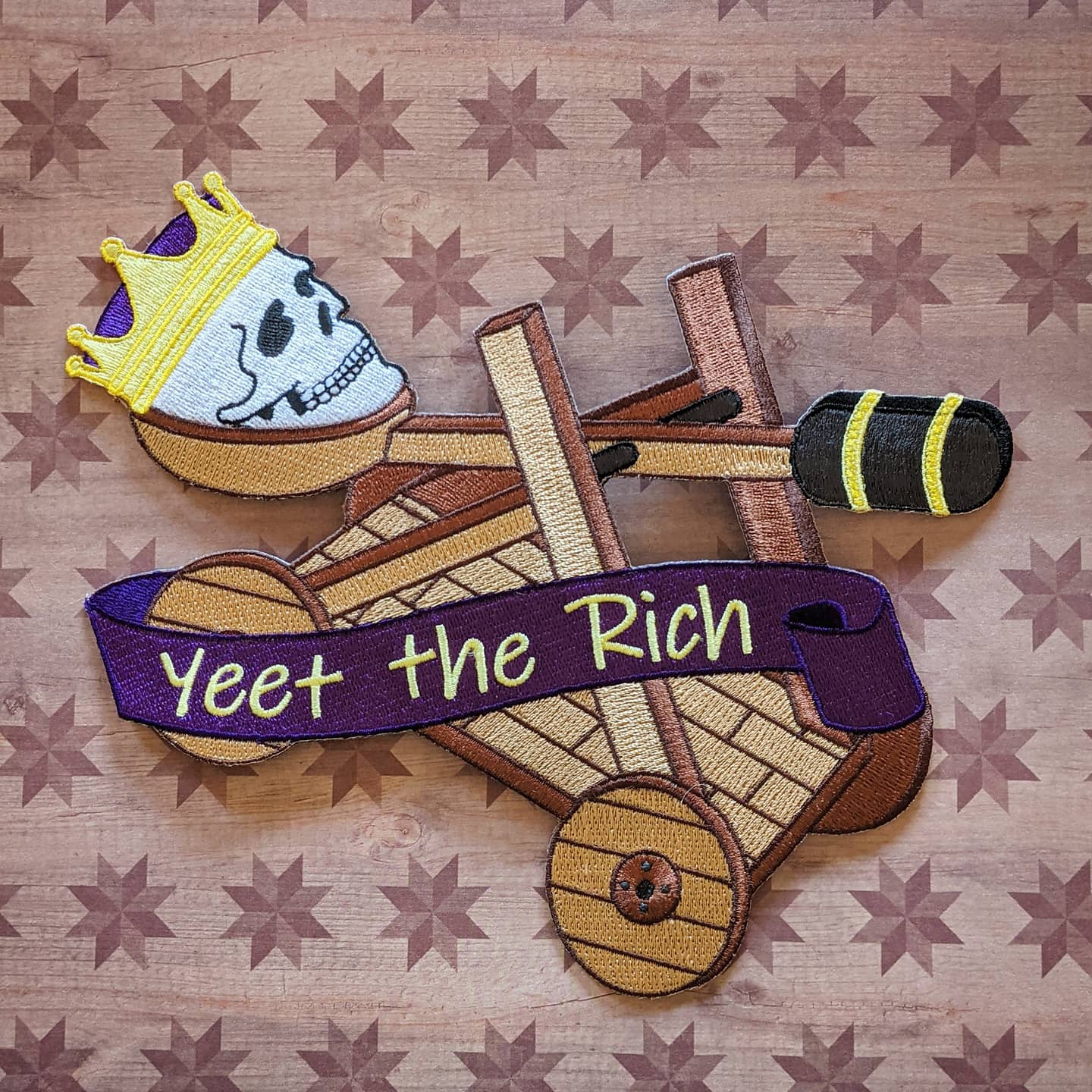 Yeet the Kings iron-on back patch