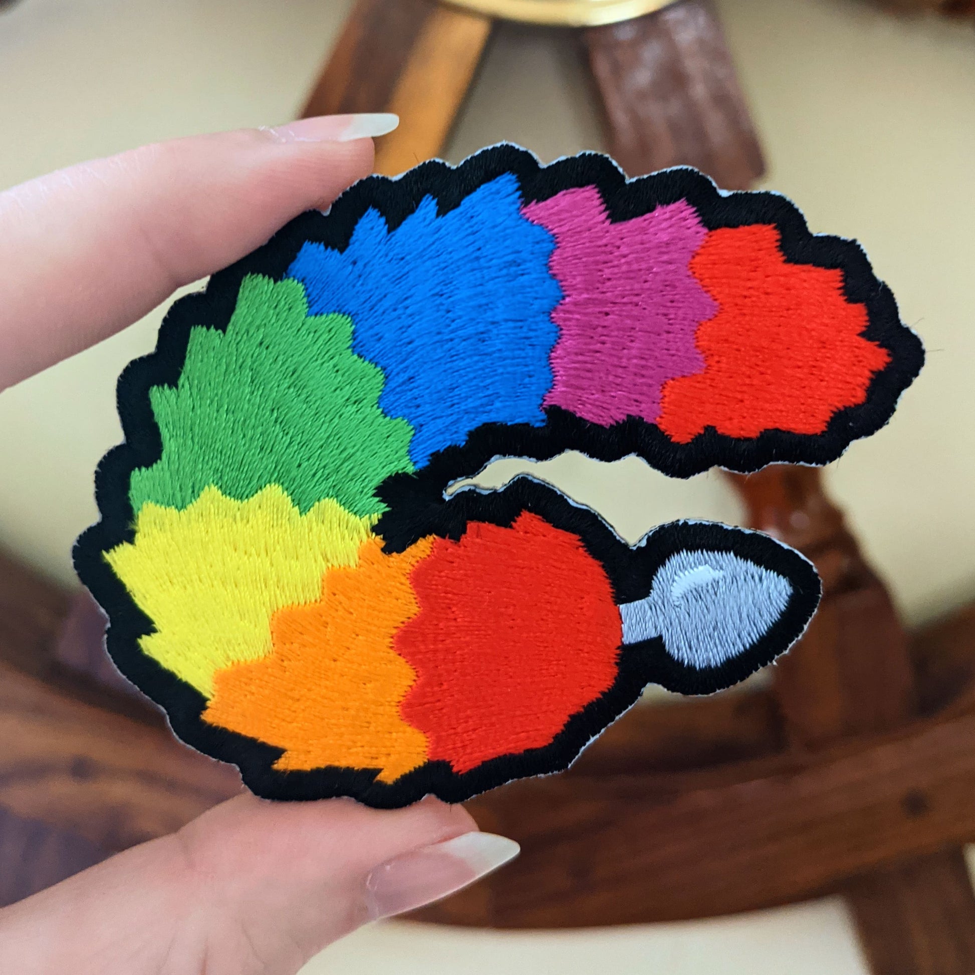 Rainbow Tail iron-on patch