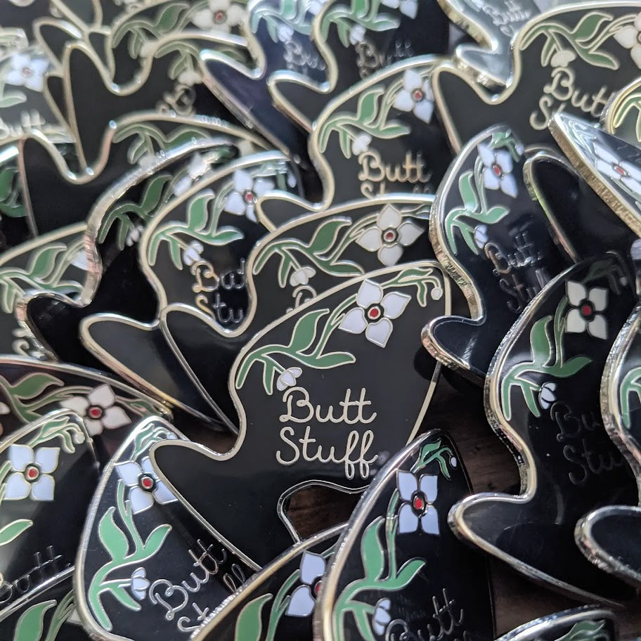 Butt Stuff hard enamel pin (black version)-3