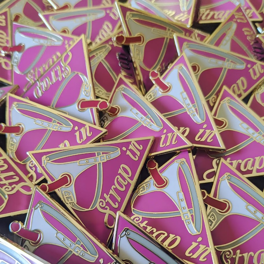 Harness hard enamel pin