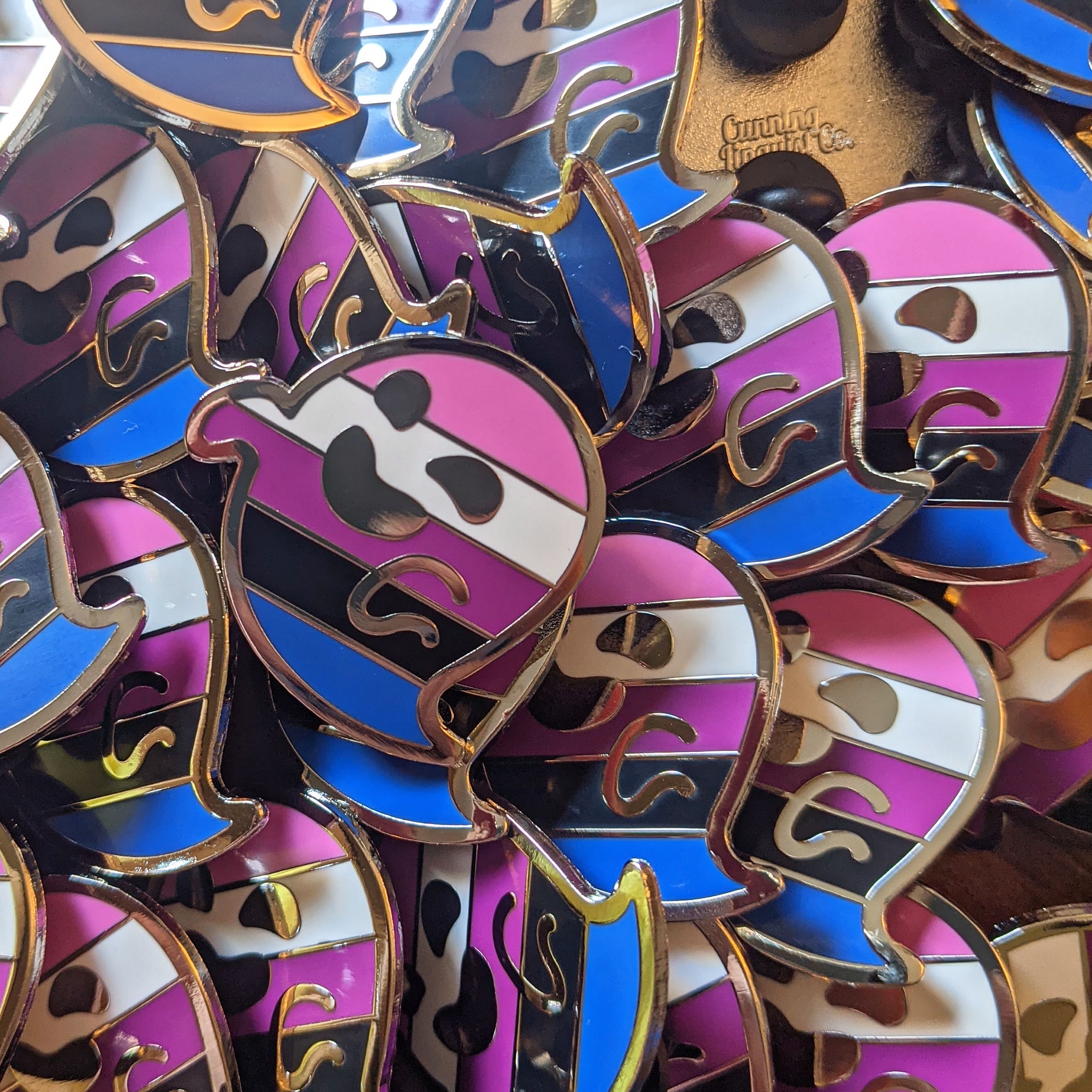 Genderfext (genderfluid pride) hard enamel pin | Cunning Linguist Co.