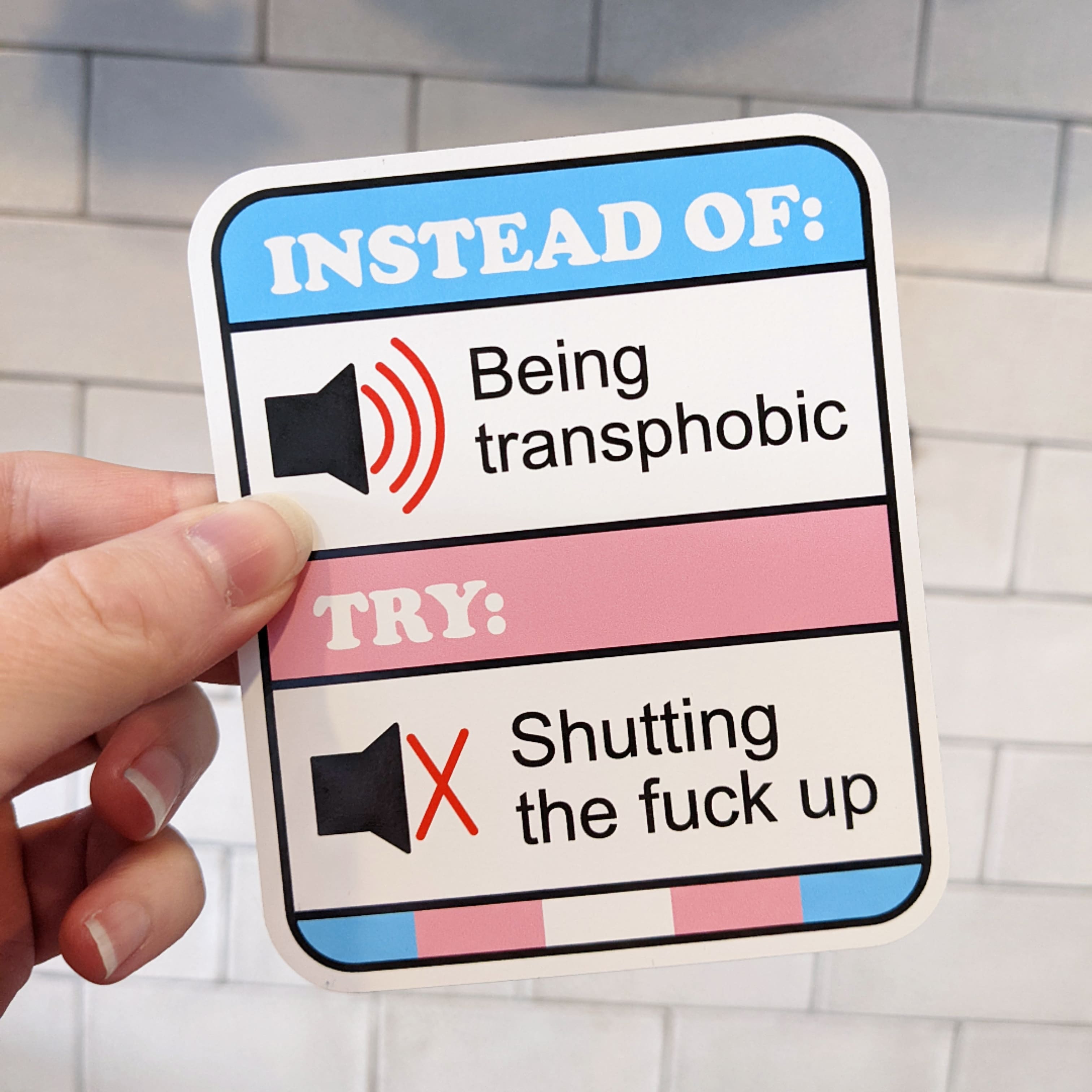 Shut Your Transphobic Mouth magnet-1