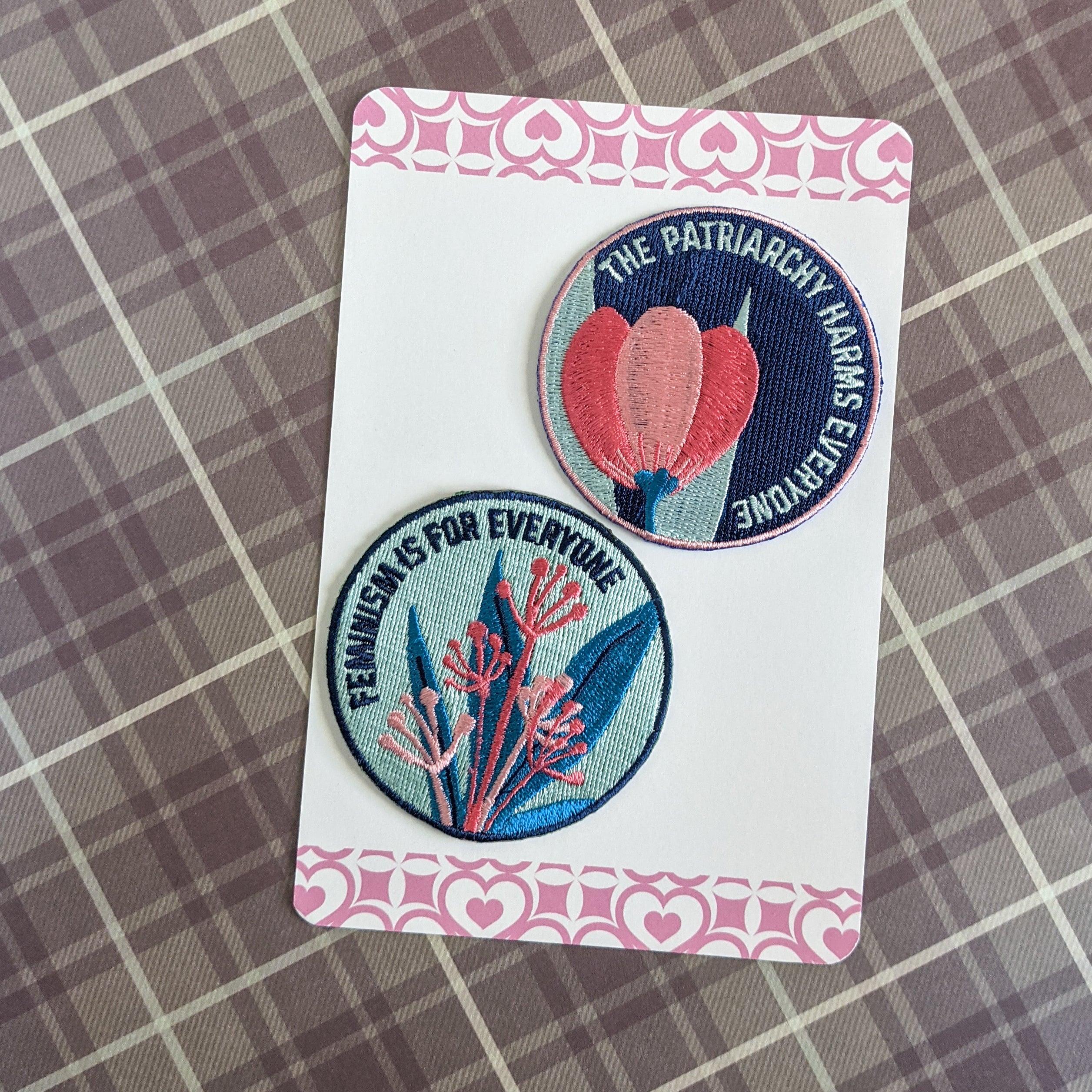 Feminism is for Everyone iron-on patch set (lagoon version)
