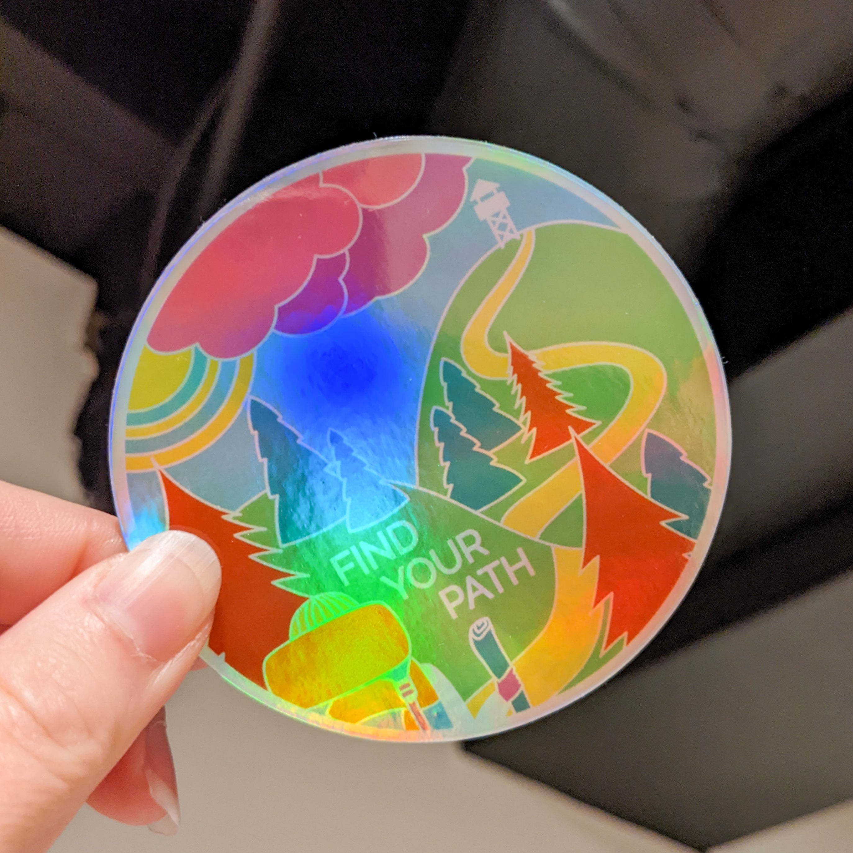Find Your Path sticker (rainbow / subtle LGBTQIA+ pride)