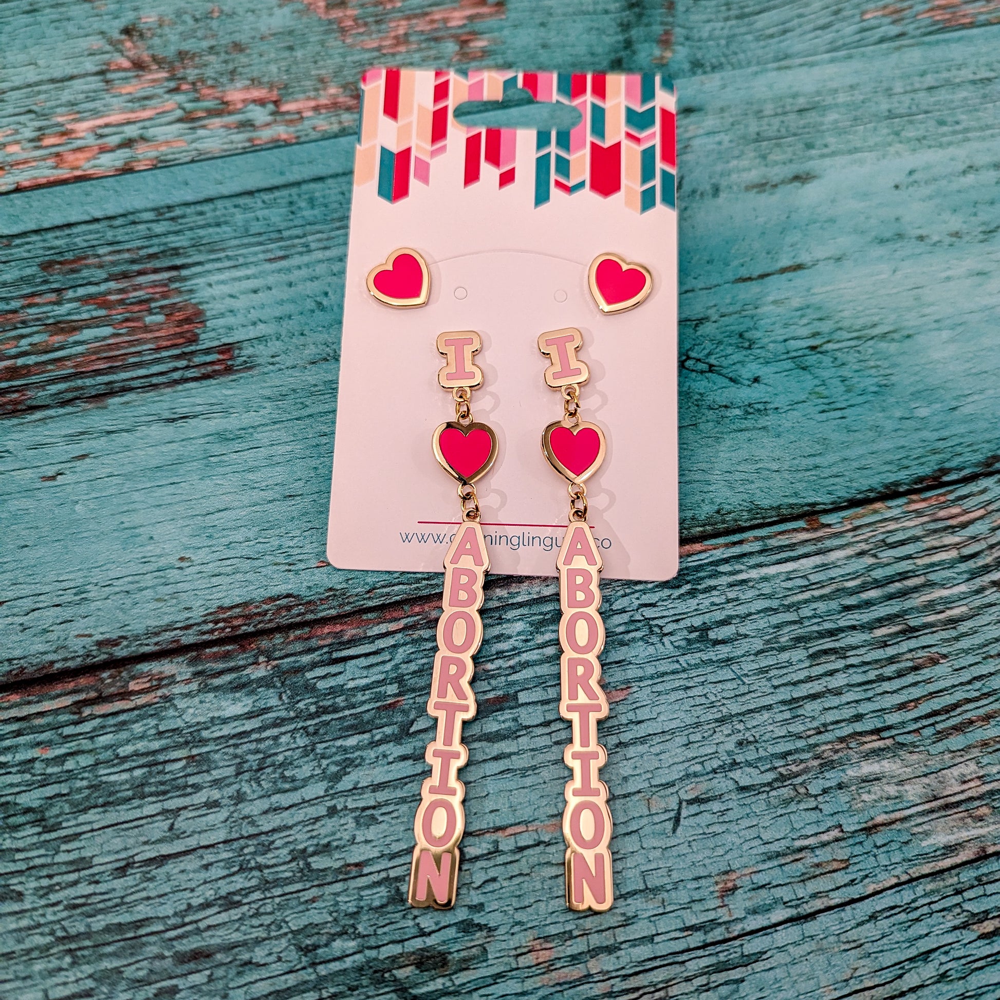 I Heart Abortion earrings