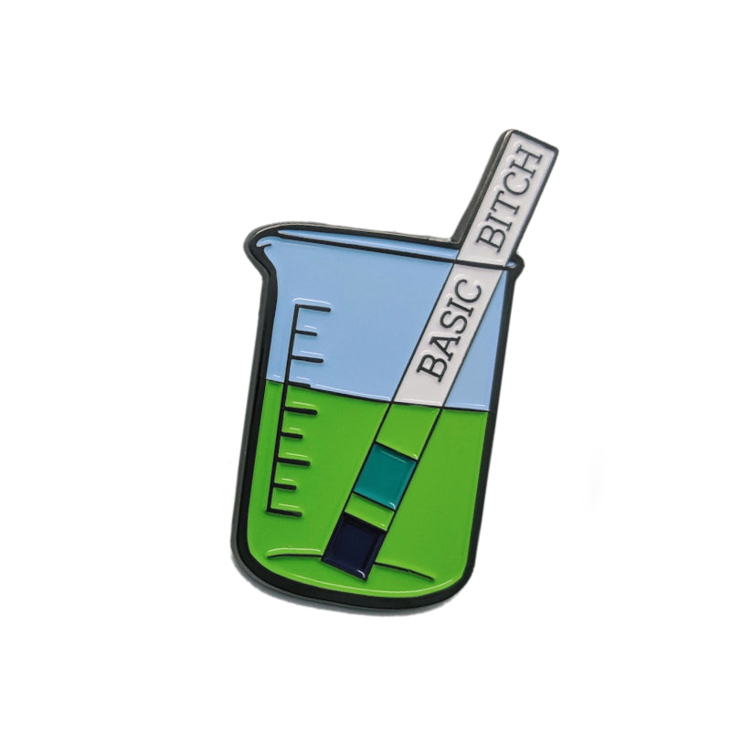 Basic Bitch soft enamel pin (green version)