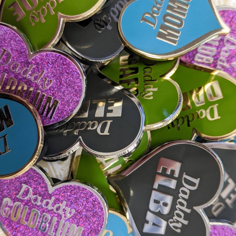 Daddy Elba hard enamel pin