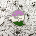 Genderqueereikon (genderqueer pride) hard enamel pin