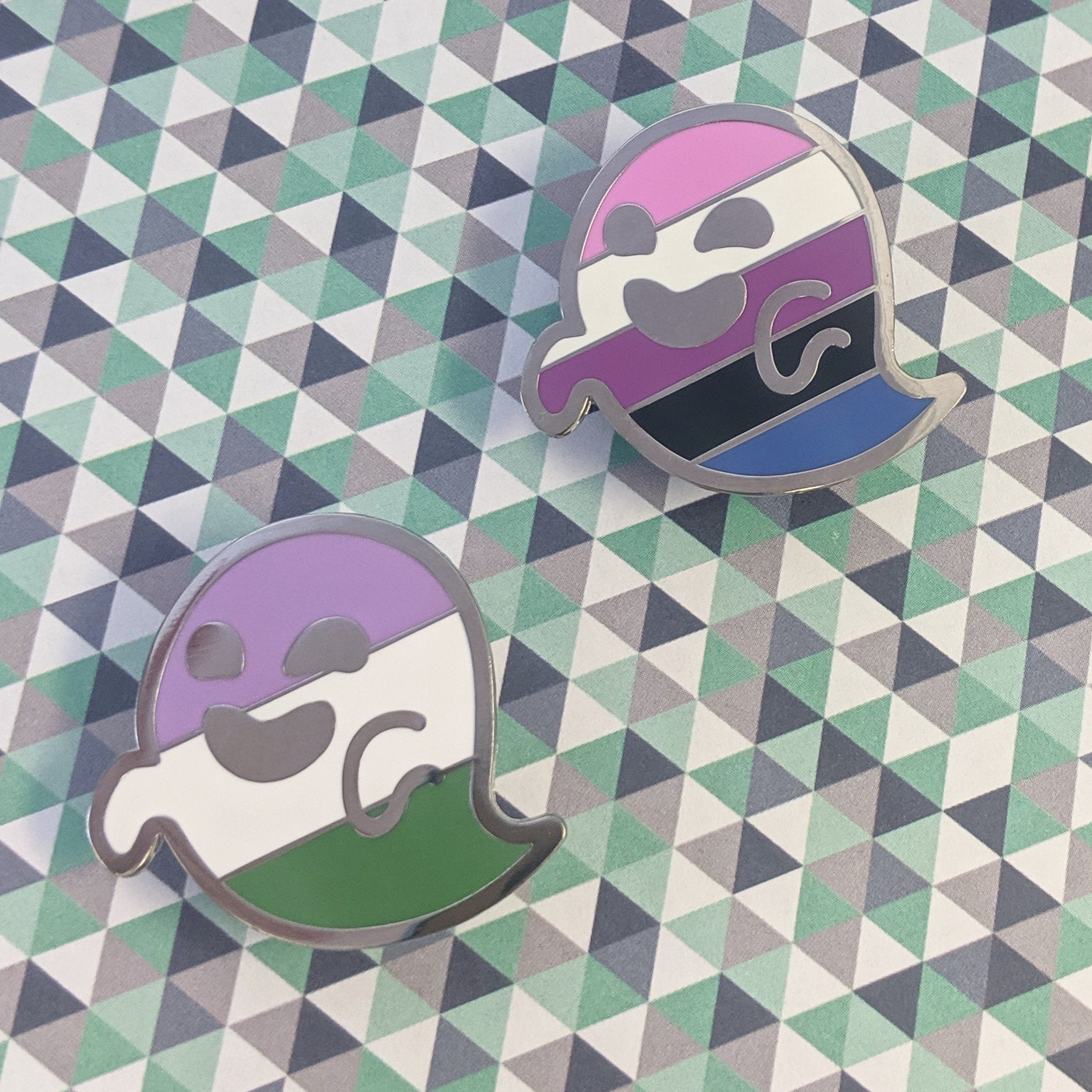 Genderfext (genderfluid pride) hard enamel pin