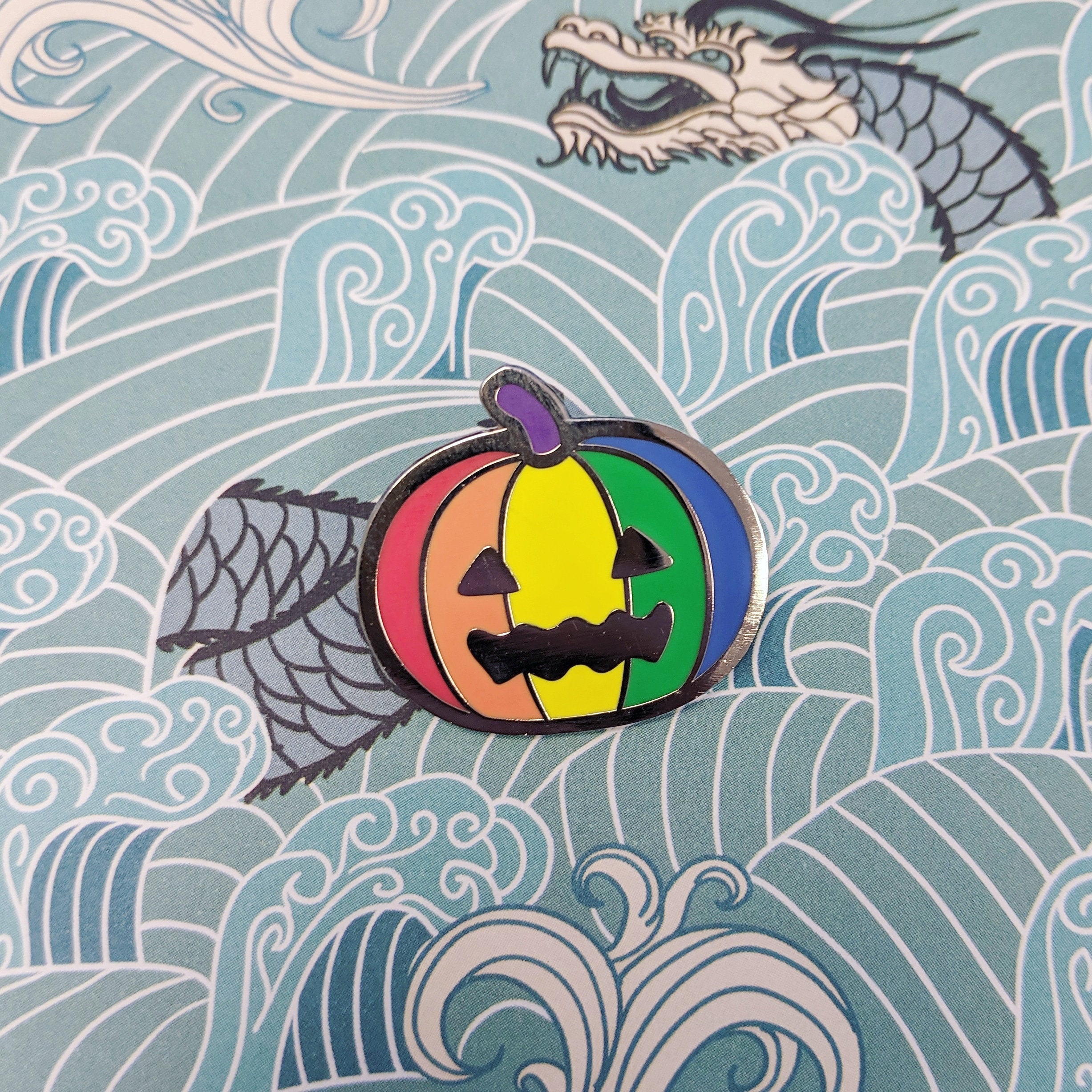 Queer-o-Lantern (LGBTQIA+ pride) hard enamel pin