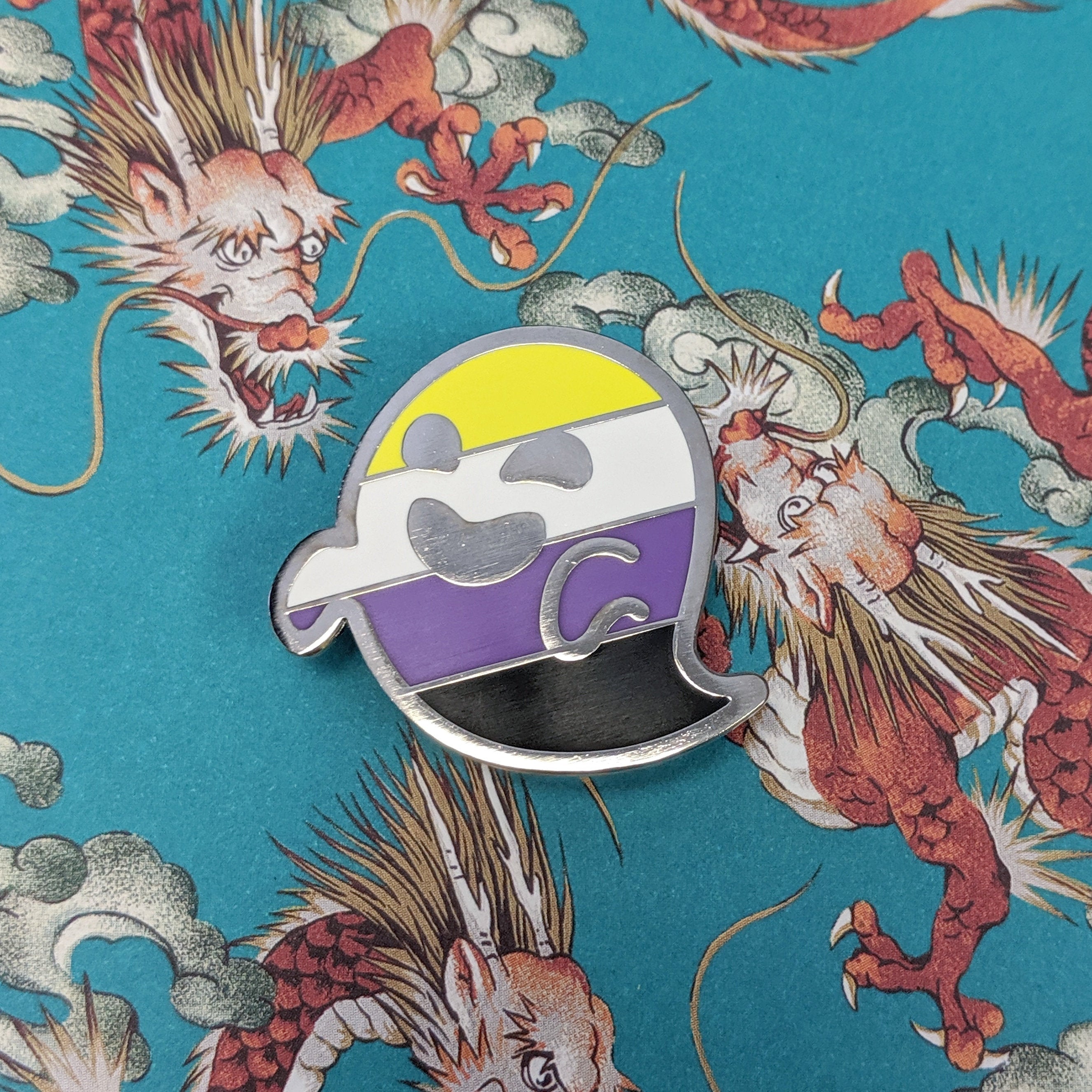 Nonbinarition (nonbinary pride) hard enamel pin