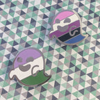 Genderqueereikon (genderqueer pride) hard enamel pin