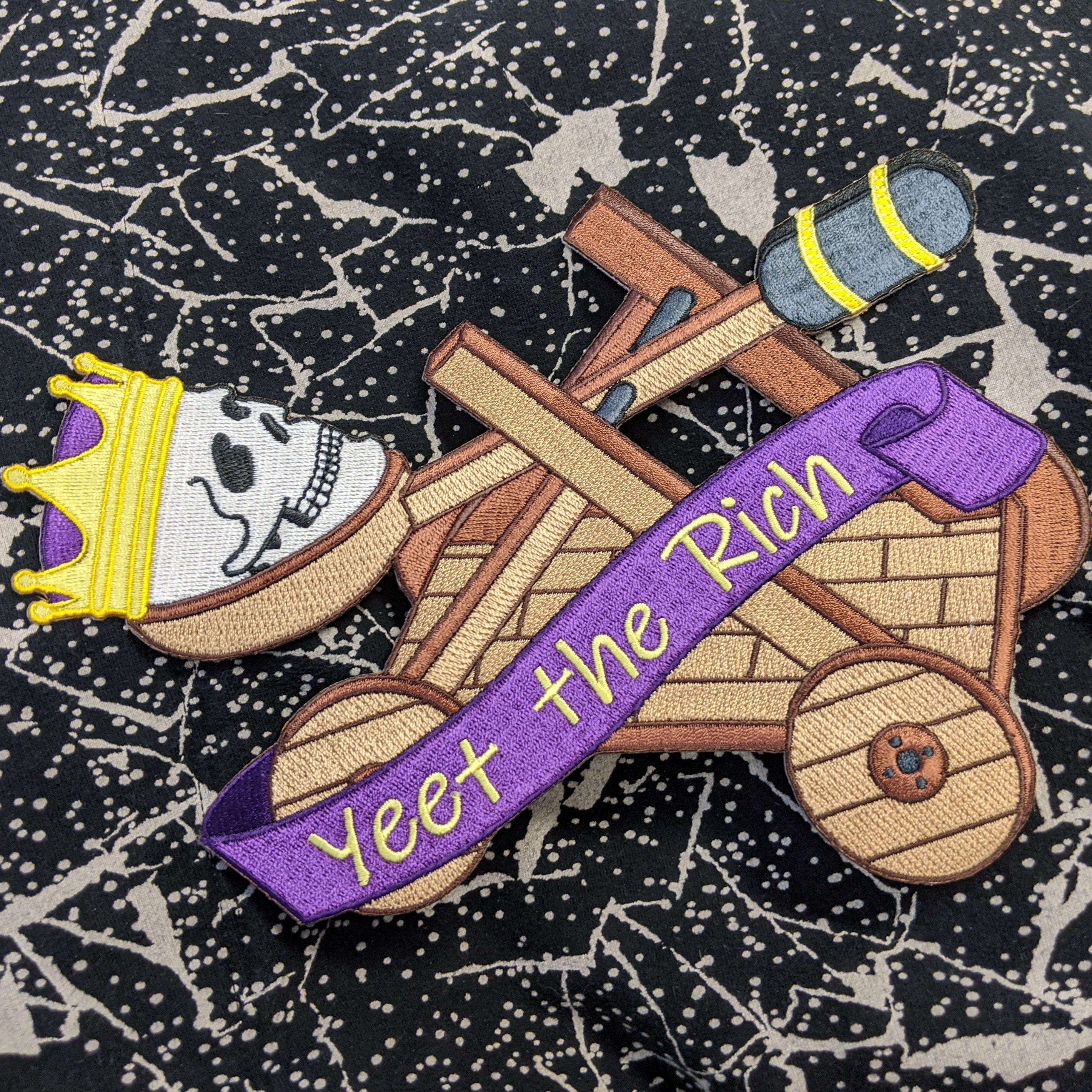 Yeet the Kings iron-on back patch