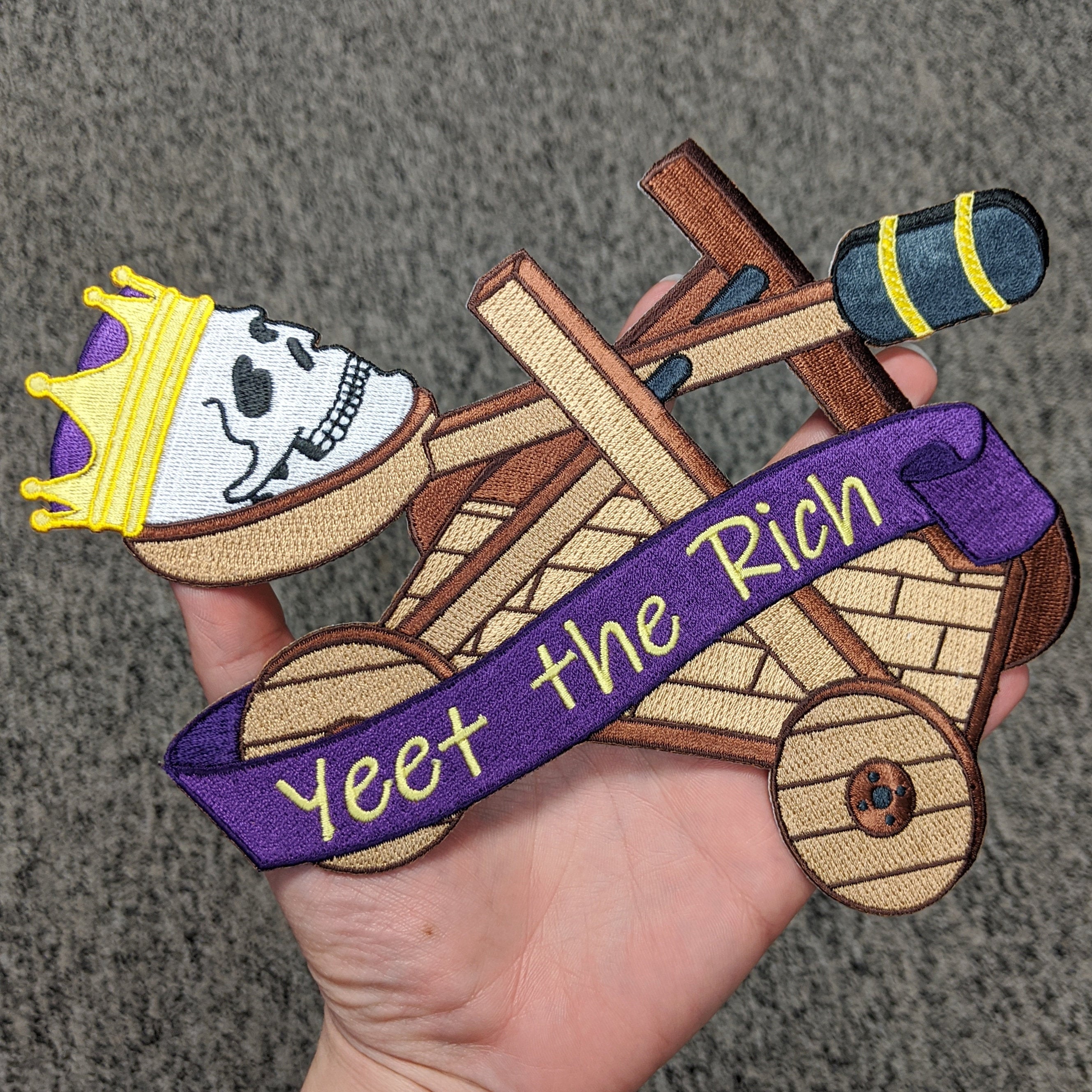 Yeet the Kings iron-on back patch