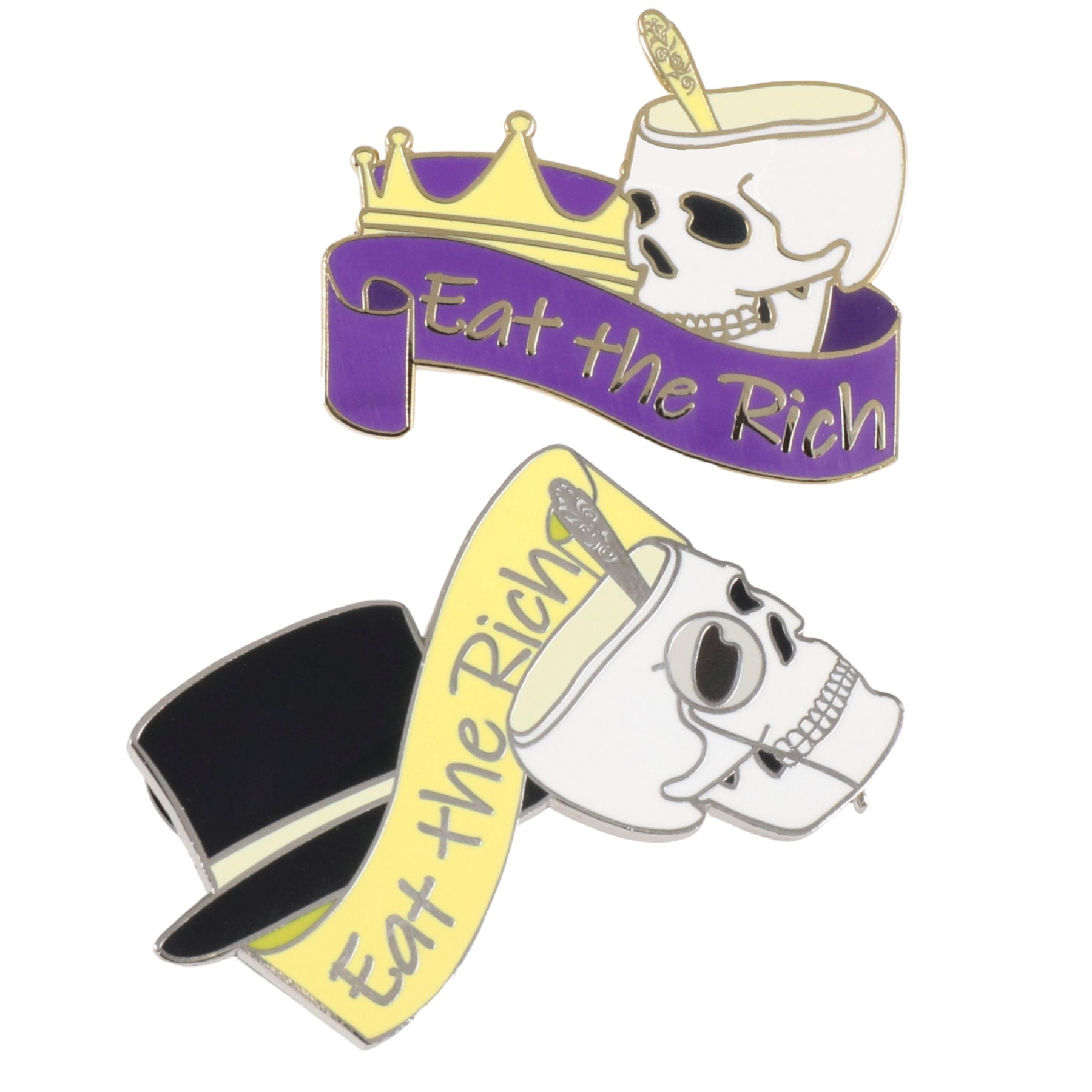 Eat the Capitalists hard enamel pin