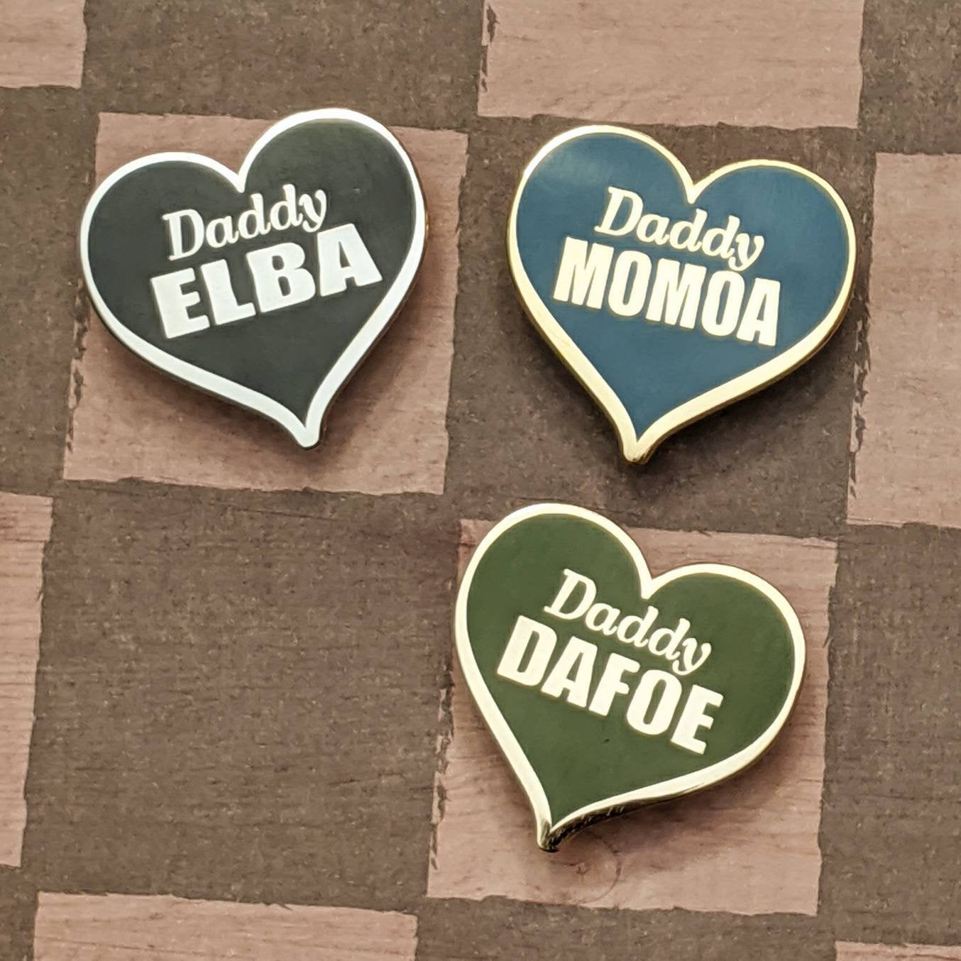 Daddy Momoa hard enamel pin