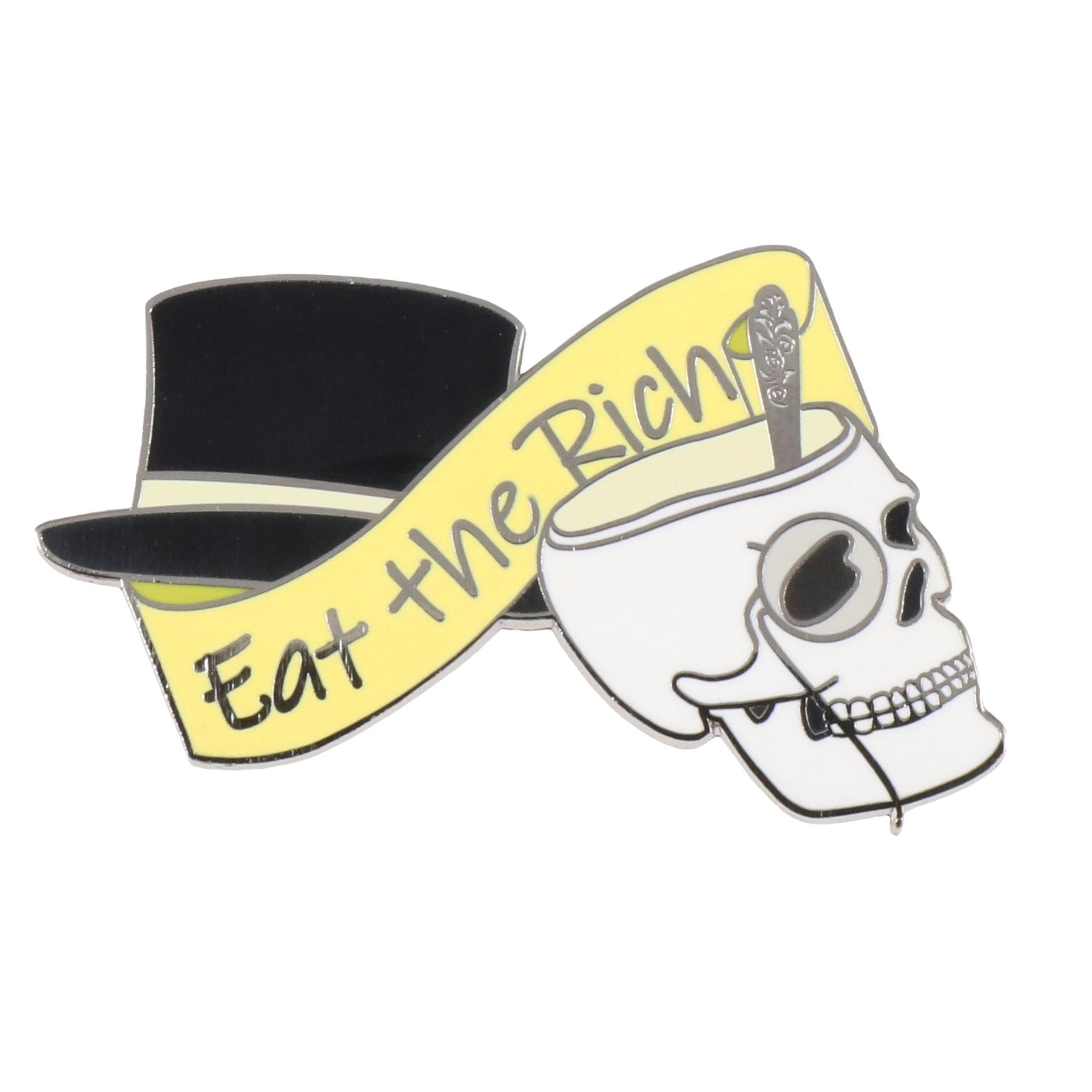 Eat the Capitalists hard enamel pin